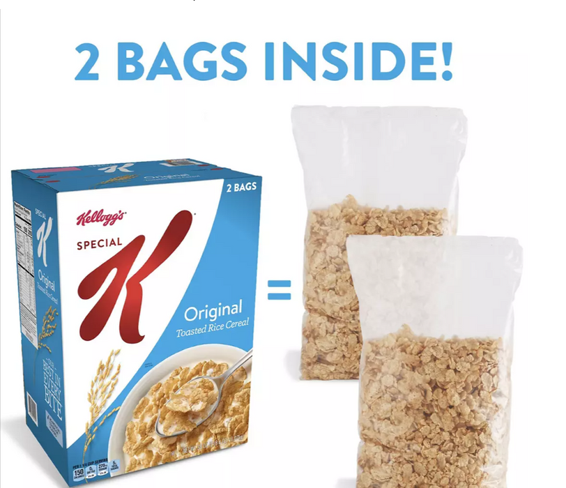 Kellogg's Special K, Original, 2 bags - 19 oz
