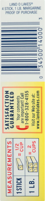 Land O Lakes Margarine Sticks, 4-Pack, 1 lbs