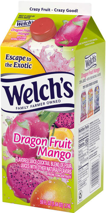 Welch's Cocktail Blend Dragon Fruit Mango Fruit Juice , 59 oz